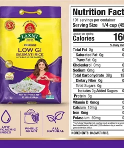 Alternative view of Laxmi Diabetic Friendly Basmati Rice with Lower G.I. Index Value -10 lbs Pallet